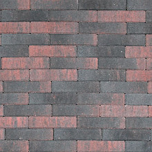 Liscio Waalformaat 5x20x6 Rood-Zwart Op=Op