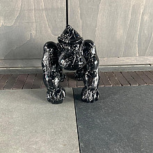 Beeld - Gorilla klein zwart 37cm