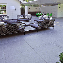 Orient Black 80x80x3 gevlamd geborsteld