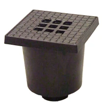 20X20CM AFVOERPUT PP KUNSTSTOF DEKSEL UITLOOP 75MM