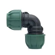 Stadex PP, Irrigatie PE klemkoppeling, Knie 90°, 25 x 25 mm, PN10, groene wartel (s)