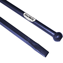 Stootijzer 1400mm met 40cm vierkant knop en beitel