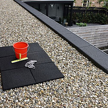 Rubber tegel 50x50x3 zwart