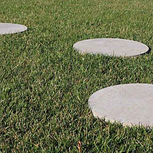 Ronde staptegel keramiek ca. Ø 37,5cm Beige