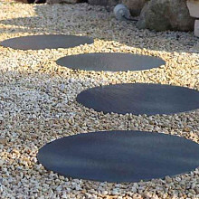 Ronde staptegel keramiek ca. Ø 37,5cm Nero