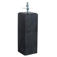 Beton poer 15x15x50 glad MF zwart (excl. draad en plaatje)