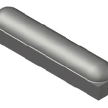 Parkeerband / Stootband 18x20x100 grijs dubbelkop