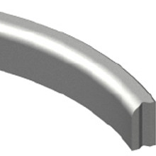 Bochtband 78,5 cm 10x20 grijs gazon inw., R=0,5-1-2-3-4-5-6-8-10-12