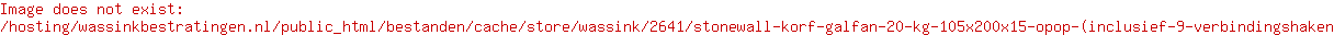 Stonewall Korf, Galfan 20 kg 105x200x15 Op=Op (inclusief 9 verbindingshaken)