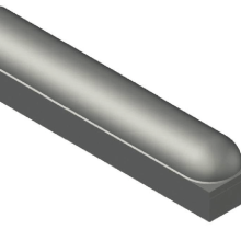 Parkeerband / Stootband 17x20x95 grijs enkelkop