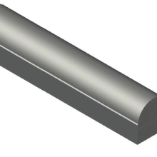 Parkeerband / Stootband 18x20x100 grijs tussenstuk