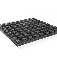 Rubber tegel 50x50x3 zwart