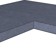 GeoCeramica Traptreden, vijver- en zwembadrand 60x60x4 hoek inwendig