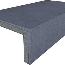 GeoCeramica Traptreden, vijver- en zwembadrand 40x80x4 bovenzijde + 1 lange zijde prijs 1