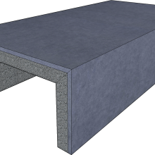 GeoCeramica Traptreden, vijver- en zwembadrand 60x60x4 bovenzijde + 2 lange zijde prijs 2