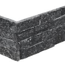 Hoekstuk Stonepanel Black Quartsiet 15x60x1,5/2,5