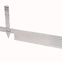 Aluminium Mevo pro 10,2 randbegrenzing 3,2mm 10,2 x 229 cm per stuk (werkend 2,08mtr /st)
