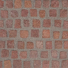 Kinderkop vietnamees graniet ca. 8x8 rood Op=Op