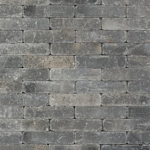 Budget trommelsteen Waalformaat 5x20x7 grijs-zwart