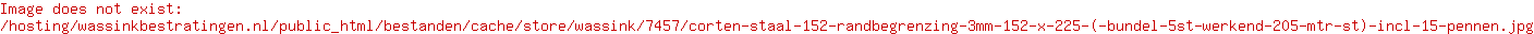 Corten staal 15,2 randbegrenzing 3mm 15,2 x 225 ( bundel 5st, werkend 2,05 mtr /st) incl. 15 pennen