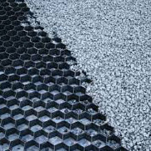 Gravel platen HDPE met onderdoek 160x120x3 zwart