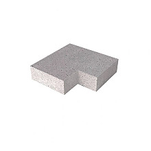 Schellevis traptrede 15x37 hoekstuk 90 graden inwendig grijs*