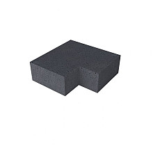 Schellevis traptrede 20x40 hoekstuk 90 graden inwendig antraciet*