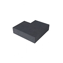 Schellevis traptrede 15x37 hoekstuk 90 graden uitwendig antraciet*