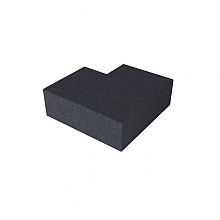 Schellevis traptrede 20x40 hoekstuk 90 graden uitwendig carbon*