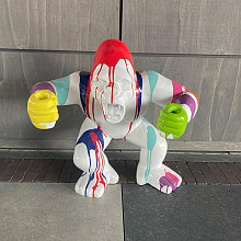 Beeld - Gorilla The King Kong wit 62 cm