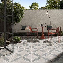 GeoCeramica 60x60x4 Ambiente Greige Flower