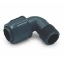Stadex QJ, Druppel/PE slang, klem knie 90° 16 mm x 3/4