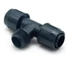 Stadex QJ, Druppel/PE slang, klem T-stuk 90° 16 mm x 3/4