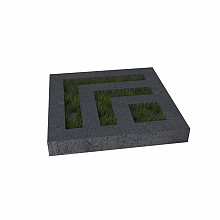Schellevis Grasbetontegel Leaf 80x80x10 Antraciet