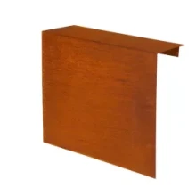 Overzetstuk muurelement recht 150x45x15,8cm Corten