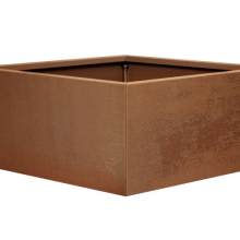 Bloembak vlak - CORTEN 90x90x60cm
