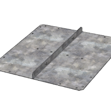 Bodemplaat - VERZINKT 90x90 cm.