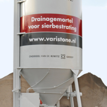 Varistone Drainagemortel TDM 2-6 grijs, inhoud silo:20 ton. (Trascement/Japans split 2-6)  prijs per ton