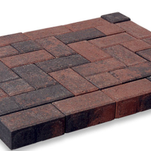 Betonklinkerkei Everton 10,5x21x8 Rood-Zwart