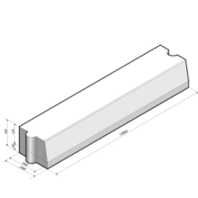 Trottoirband 18/20x20x100 grijs