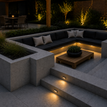 L-hoekelement 40x60x40 grijs