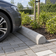 Parkeerband / Stootband 17x20x95 grijs tussenstuk