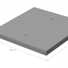 Industrieplaat 200x200x14 bezemstructuur EN (prijs op aanvraag)