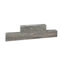 Stapelblok Strak 10x10x60 Grijs-Zwart