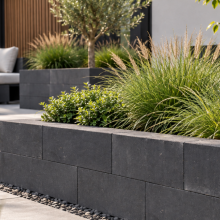 Patioblok strak 15x15x45 Antraciet