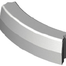 Bochtband 78,5 cm 18/20x25 antraciet, R=0,5-1-1,5-2-3-4-5-6-8-10-12-15