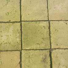 Oud gebakken tegels Estriks 20x20x7 geel