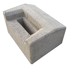 Sluitblok hek 30x25x18 grijs