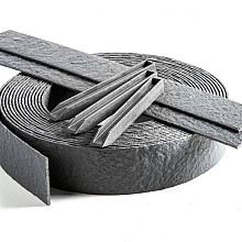 Flexboard Randbegrenzing Rol 25m lang x 14cm x 7mm Grijs (ecolat)